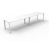 Office Furniture | RapidLine Rapidline Deluxe Infinity Desk Profile Leg Single Sided 2 Person 2400Mmw White/White