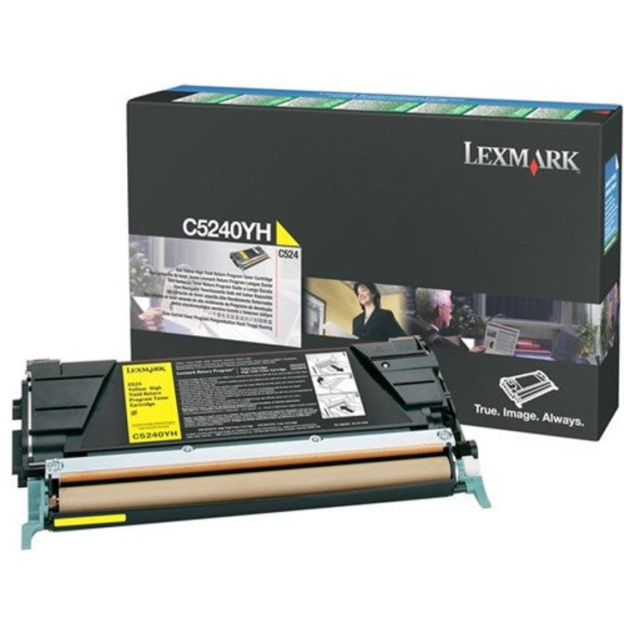 Toner | Lexmark Lexmark C5240Yh Return Programme 5K Toner Cartridge High Yield Yellow