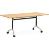 Office Furniture | RapidLine Rapidline Typhoon Flip Top Table 1500W X 750D X 750Mmh Beech Top Black Frame