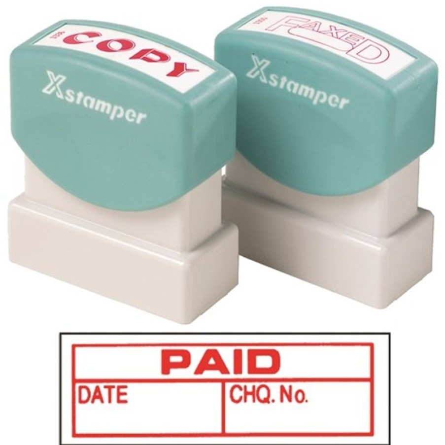 Stamps | Xstamper Xstamper Stamp Cx-Bn 1533 Paid/Date/Chq No. Red