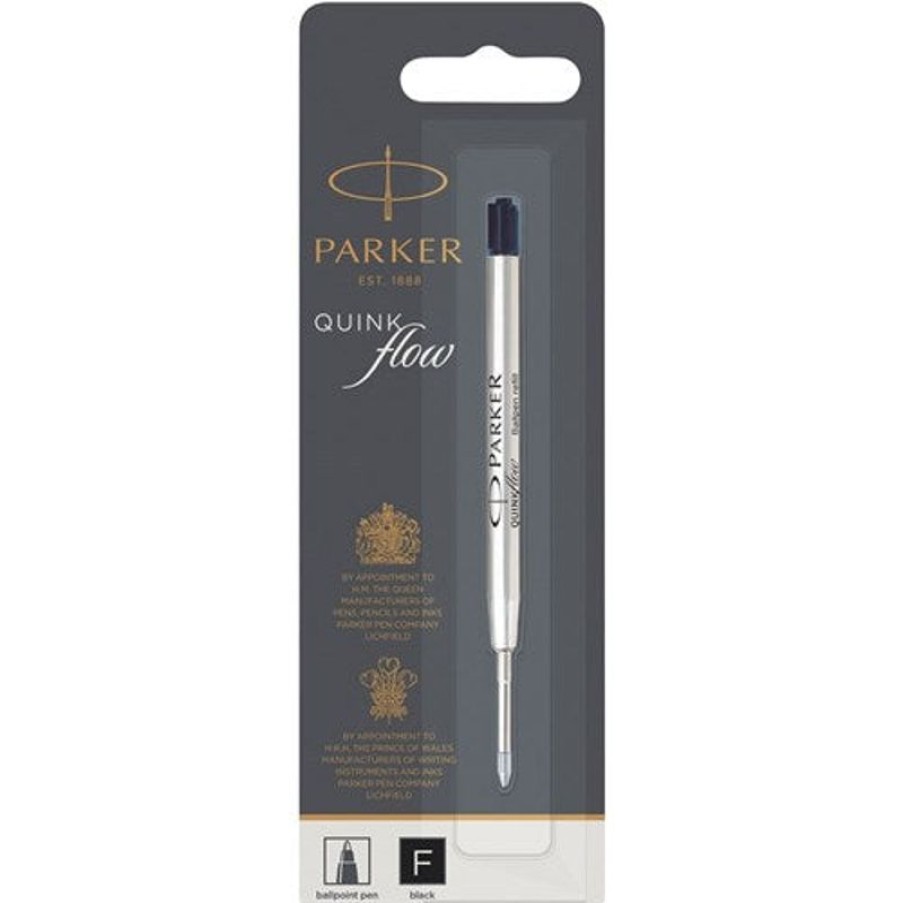 Pens | Parker Parker Quinkflow Refill Ballpoint Pen Fine 0.8Mm Black