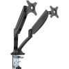 Office Furniture | RapidLine Rapidline Executive Gas Spring Dual Monitor Arm Black