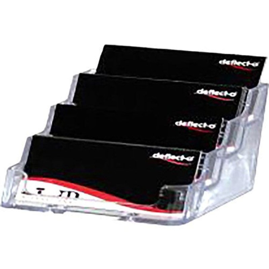 Brochure Holders | Deflecto Deflecto Business Card Holder 4 Tiers Landscape